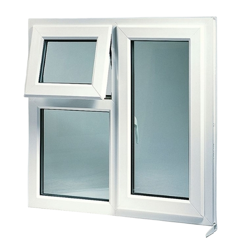 Pvc Window - Durable Pvc, Customized Size, White, Anti Corrosion | Industrial Application, Manual Function, Screw In Installation