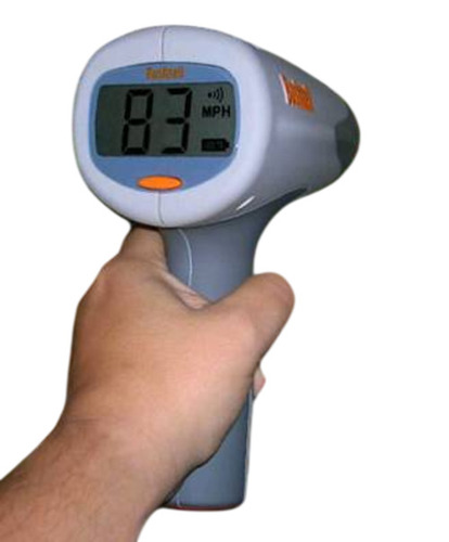 Sports Speed Radar Gun - ABS Material, Standard Size, Grey, 50Hz Frequency | Heavy Duty, Battery Powered, High Flow Rate