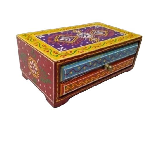 Decorative Hand Painted Wooden Jewelry Box