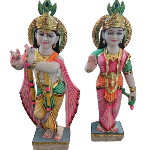 Radha Krishna Marble Statue