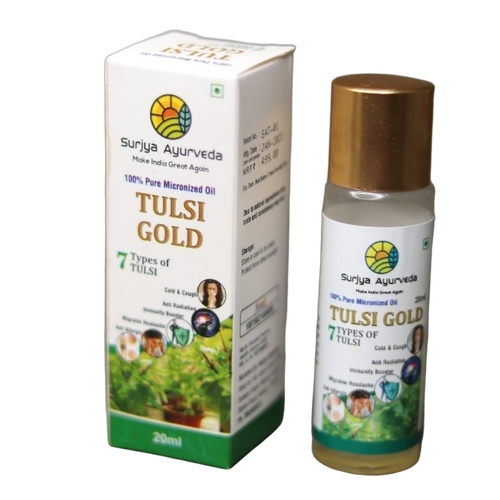 Tulsi Gold Oil - Herbal Oil Various Sizes | 100% Pure Hygienically Packed Medicinal Use