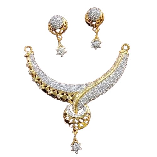 Designer Mangalsutra And Earring Set - Metal, Standard Size | Lightweight, No Color Fade, Ideal Gift
