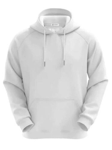 Men White Full Sleev Hoodie