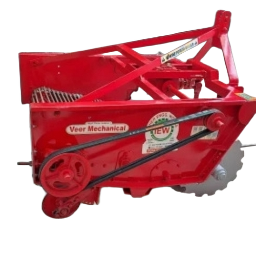 Mini Potato Diggers - Metal Frame, Red, Compact Design | Adjustable Depth, Manual Operation, Tractor Compatible