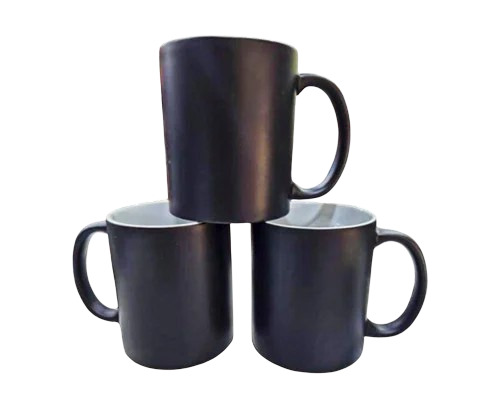 Plain Black Ceramic Mug - Design: Customized
