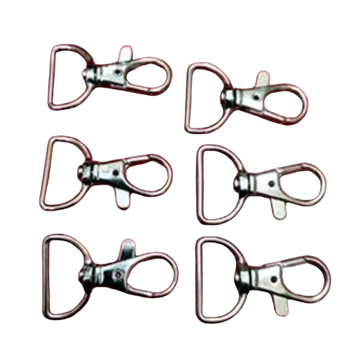 Steel Dog Lanyard Hook - Stainless Steel, Metallic, D-Shaped | Durable, Rust Resistant, Secure Clasp, Polished Surface