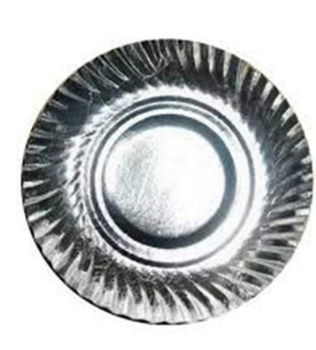 Silver Disposable Paper Plate