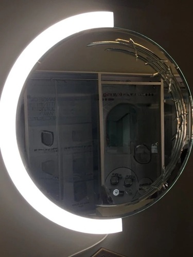 Steel Round Acrylic Led Mirror