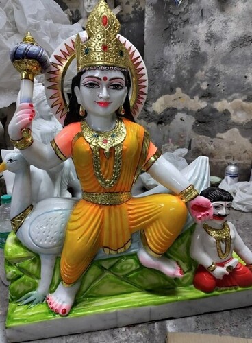 Marble Baglamukhi Mata Devi Statue
