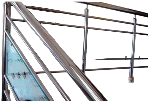 Designer Glass Railing - Color: Silver