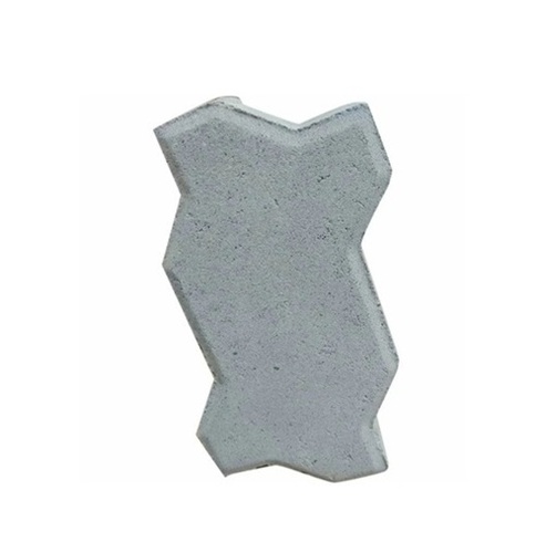 Zig Zag Paver Blocks - Cement Concrete Standard Size Gray | Fire Water Weather Crack Resistant High Density Interlock