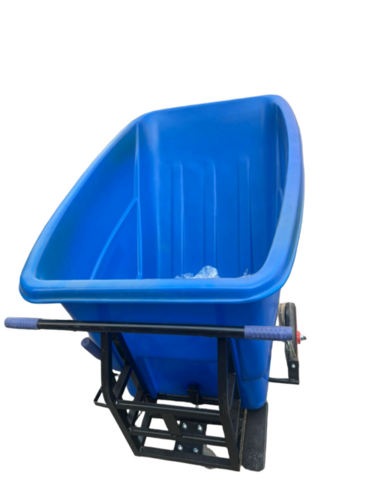 Durable Plastic Wheel Barrow - Color: Blue