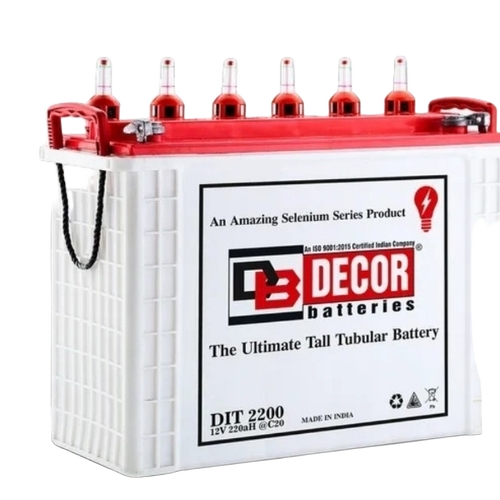 Lead Acid Inverter Battery - Plastic Standard Size White 12 Volt | Sealed Vibration Free Rechargeable