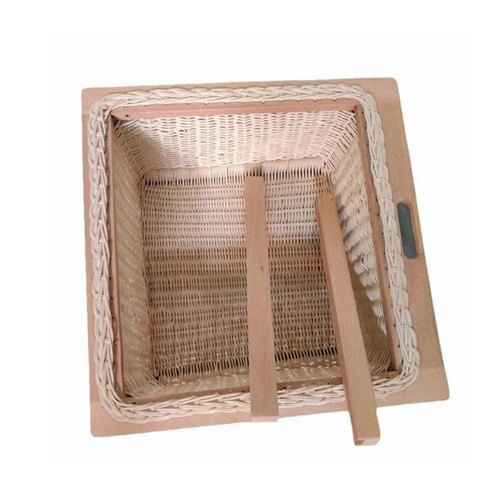 Rattan Basket - Rattan Material, Brown Color, Square Shape | Durable, Crack Resistant, Easy to Clean, Eco-Friendly, Washable