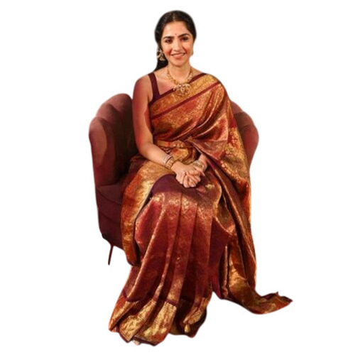 Banarasi Brocade Tissue Silk Saree - Print Type: Zari Weaving