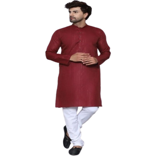 Men Solid Pattern Full Sleeve Kurta