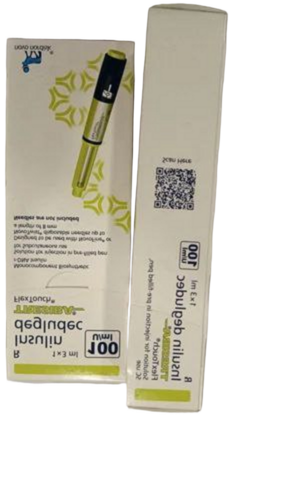 100Iu Tresiba Insulin Degludec Flextouch Pen 1X3Ml Treatment For Diabetes Type 1&2 - Dosage Form: Injection