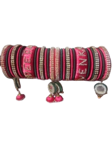 Elegant Silk Thread Bridal Bangles - Gender: Children