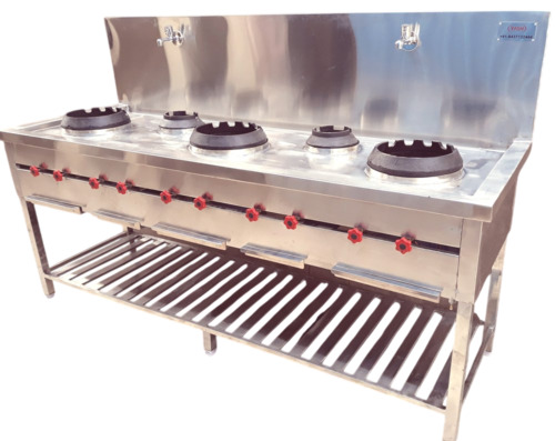 Ss Five Burner Chinese Cooking Range