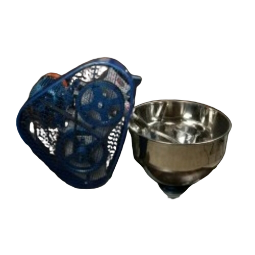 Stainless Steel Atta Kneader Machine - Stainless Steel Blue and Silver 1-5 hp Motor | Durable Blades Electric Powered Compact Design