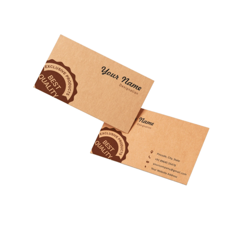 Kraft Visiting Card - Advantage: Sustainable Branding Option