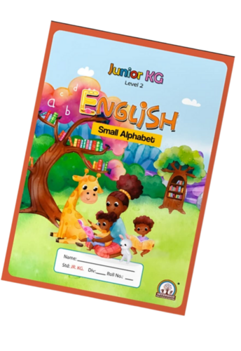 Junior KG Level 2 English Small Alphabets Book - Cardboard Boards, A4 Size, Perfect Bound | Simple Lowercase Letters, Clear Fonts, Fun Tracing, NCERT Aligned