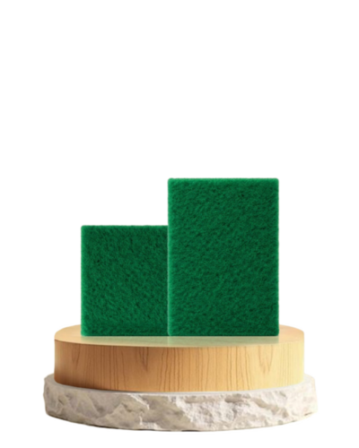 3X3 Inch Polyester Green Scrub Pad - Usage: Cleaning Kitchen Utensils And Cookware
