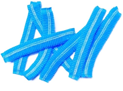 Hospital Disposable Bouffant Cap - Non-Woven, Round, Blue | Lightweight, Breathable, Elastic Band, Water Resistant