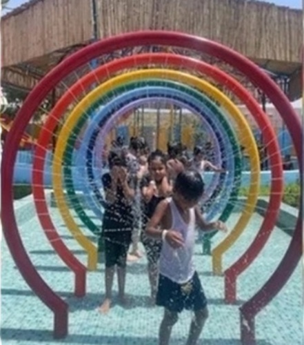 Frp Multicolor Rainbow Fun Showers