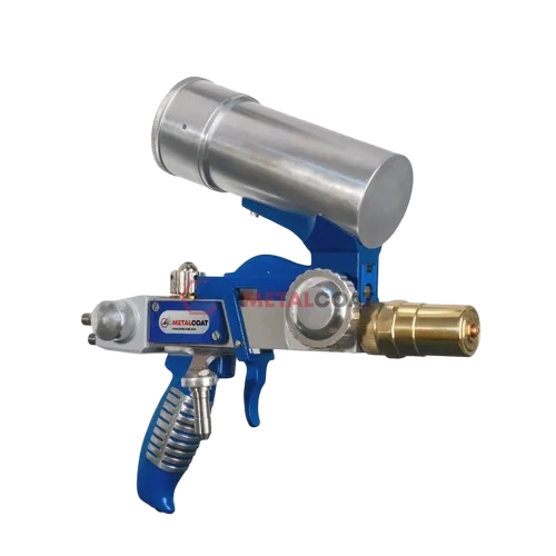 5PM-II Powder Flame Spray Gun - Alloy, 310x305x125 mm, Silver Blue | Durable, Manual, Industrial