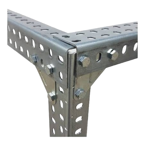 Durable Slotted Angles - Metal, All Sizes, Silver | Corrosion Resistant, Adjustable Length, Modular Design