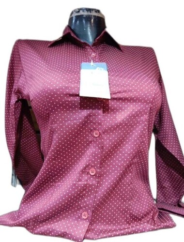 Maroon Ladies Formal Shirt