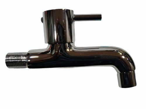 Silver Brass Polished Bathroom Water Tap