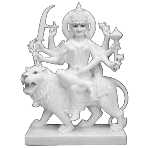 White Marble Durga Maa Statue