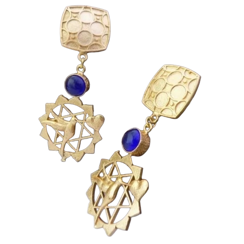 Fancy Gold Plated Earring - Brass, Standard Size, Golden | Tarnish Resistant, Lightweight, Elegant Shape