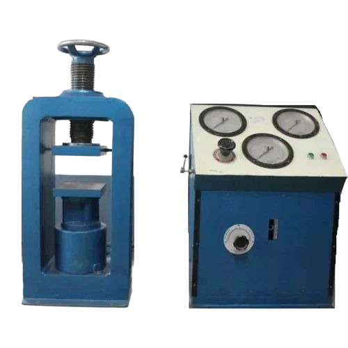 Compression Testing Machine Three Gauge - Mild Steel, Blue, Analog Dial, 2000 kN, Single Phase, 440V, 50Hz | Industrial Use