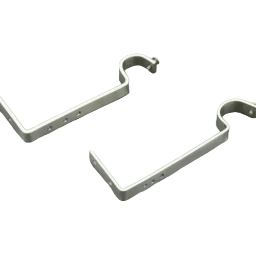 Curtain Brackets - Stainless Steel, Standard Size, Silver | Rust Resistant, Water Resistant, Modern Design, Wall Mount