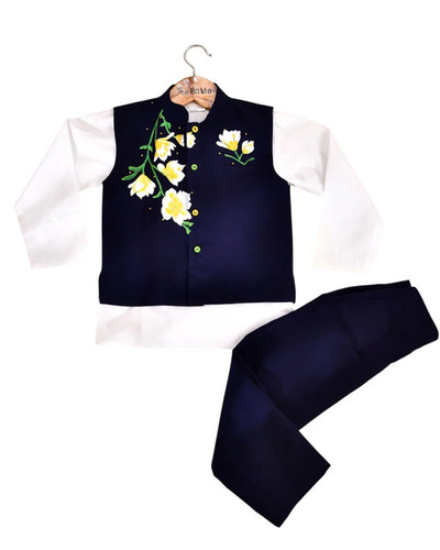 Kids Boys Hand Painted Kurta Pyjama - Age Group: 1-7 Yrs