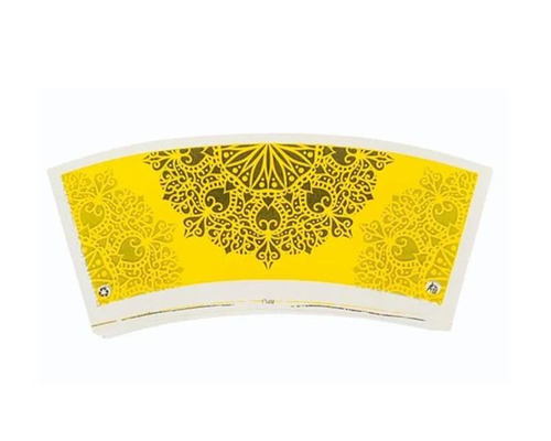 Paper Blank Labels - Paper, Standard Size, Yellow, Single Adhesive, Water Resistant, Eco Friendly, Lightweight, Printed Pattern
