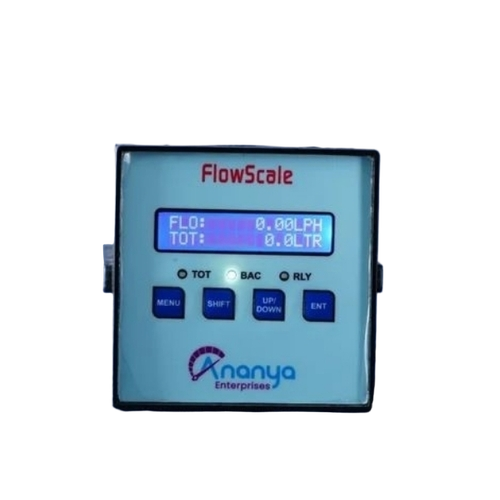 Digital Water Flow Meter - ABS, 96x96x85mm, Black & White, Totaliser + Batch Controller + RS 485 + 4-20mA Output