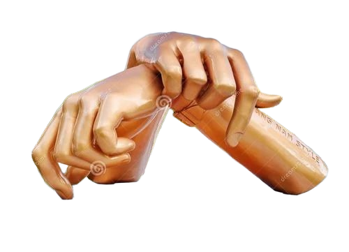 Fiber 3 Hand Raise 12ft Statue & Sculpture