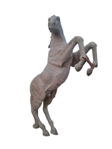 Frp Horse Sculpture 8 Ft Approx - Frp Material, Multi-color, Outdoor Garden & Park Decor