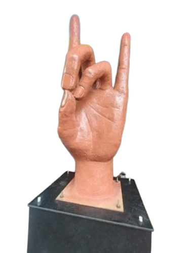 Frp Pushan Hand Mudra - FRP, 8 Feet Height, Plain Color | Outdoor Park Use
