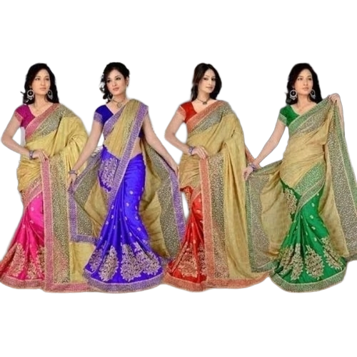 Classic Fancy Saree - Optimum Quality, All Colors | Anti-Wrinkle, Easy Wash, Party Wear