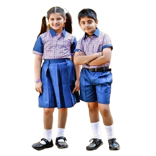 Multicolor Boys And Girls Kids School Uniforms - Made in India, Breathable Fabric, Suitable for High, Middle and Primary School