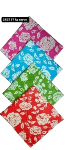 Pigment Printed Fabric - Rayon, 42 Inch Width, Multicolor Checks | Stole, Kurti, Dress, Shirt, Plazo Use