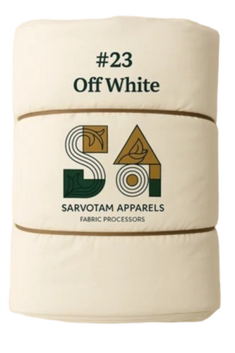 Premium Rayon Plain Fabric - Rayon, 42 Inch Width, 140 GSM, Off White, Anti-Wrinkle