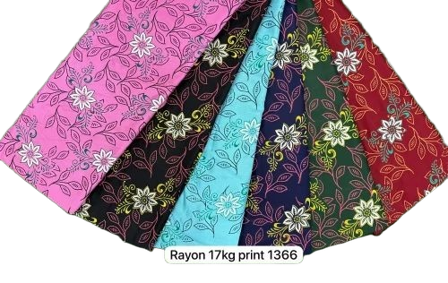 100 Gsm Rayon Kurti Fabric - Rayon 42 Inches, Multicolour | Washable, Plain Texture, Garments Use