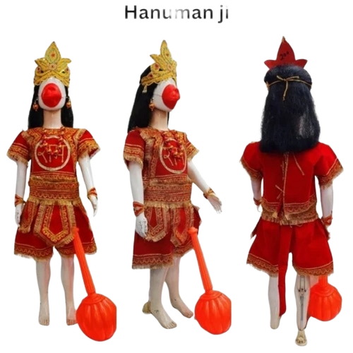 Ramleela Dress - Medium Red Yellow, Embroidered | Men Fancy Dress, College Style