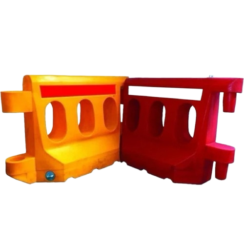 Nilkamal Safety Barricades - ABS, Standard Size, Red & Yellow | Manual Road Safety, Durable, Fine Finished